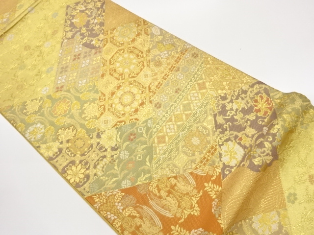 JAPANESE FUKURO OBI / WOVEN FLOWER ARABESQUE